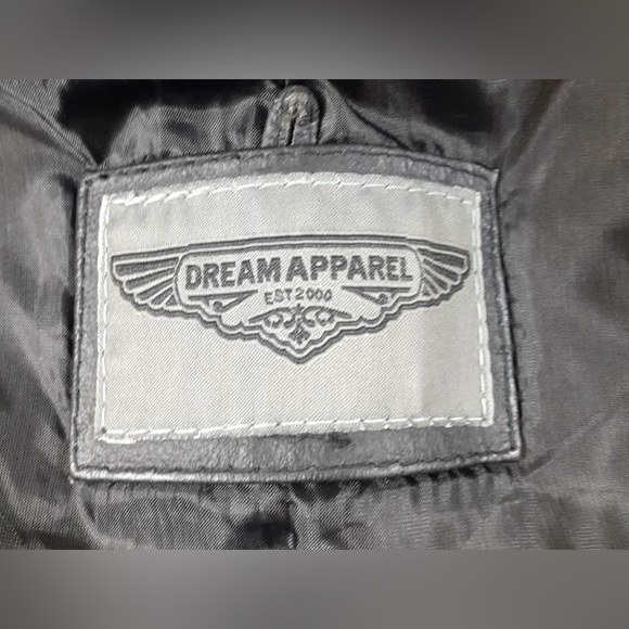 Dream Apparel Black Biker Motorcycle Leather Vest- Size XL - Picture 9 of 10